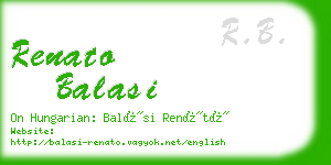 renato balasi business card